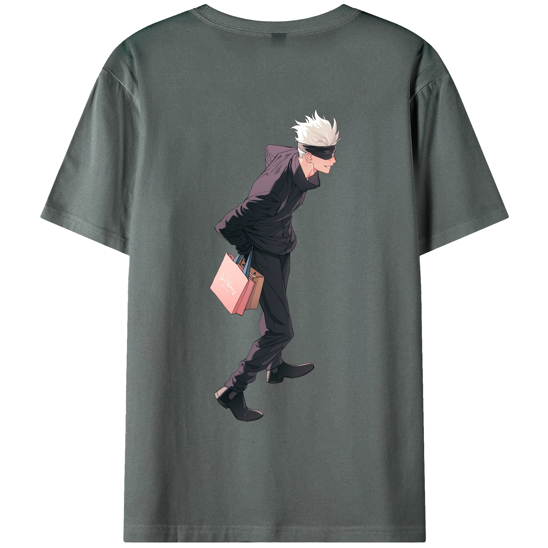（画像用） 呪術廻戦 Jujutsu Kaisen 綿100％ メンズ半袖Tシャツ（バックプリント） 通気性